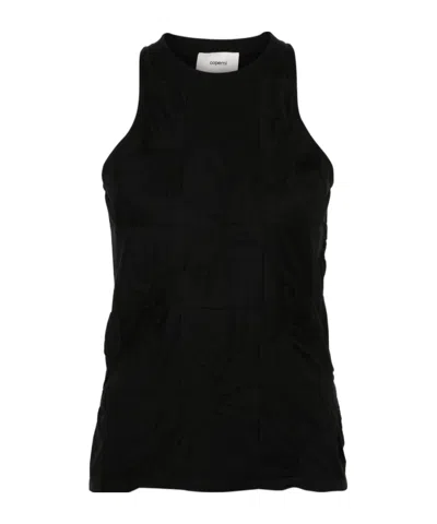 Coperni Gathered-detail Tank Top In Black