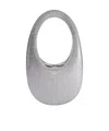 Coperni Mini Swipe Glittered Top Handle Bag In Gray