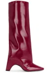 Coperni Burgundy Gloss Bridge Tall Boots In Red