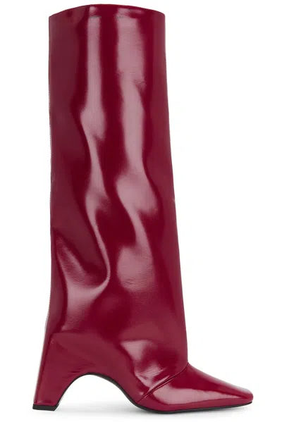 Coperni Burgundy Gloss Bridge Tall Boots In Red