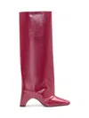 Coperni Woman Boot Burgundy Size 8 Leather In Red
