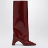 Coperni Burgundy Gloss Bridge Tall Boots In Red
