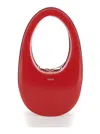 Coperni Swipe Oval-frame Zip Shoulder Bag In Red