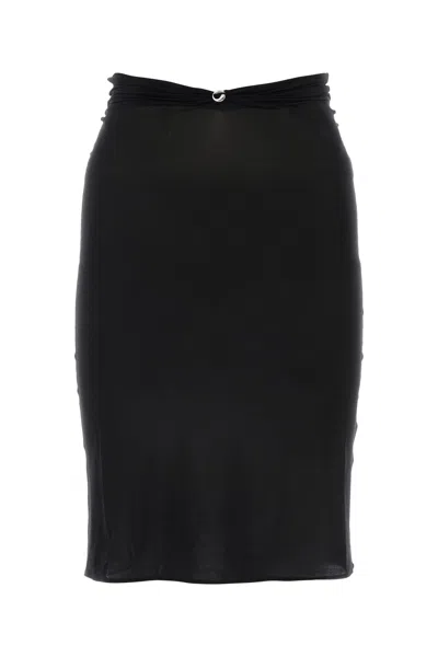 COPERNI COPERNI BLACK STRETCH NYLON TRIANGLE SKIRT