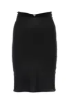 Coperni Black Stretch Nylon Triangle Skirt In Black
