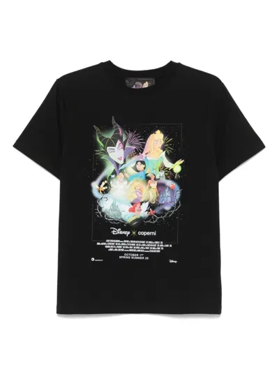 Coperni Graphic Black T-shirt With Iconic Disney Print