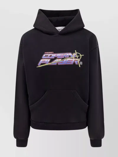 COPERNI GRAPHIC PRINT HOODED COTTON SWEATSHIRT