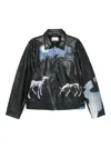 Coperni Graphic-print Jacket In Black
