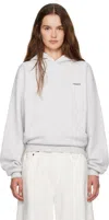 Coperni Sculpted Horn Detail Relaxed Hoodie In White