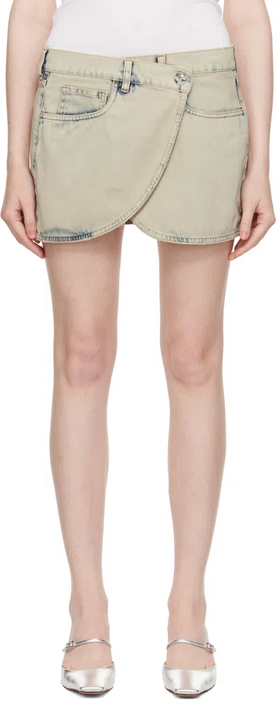 COPERNI GRAY WRAP DENIM MINISKIRT
