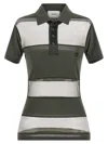 Coperni Striped Sheer Polo Shirt Short Sleeves In Multi