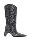 Coperni Cowboy Bridge Boots In Python Print In Multi
