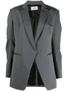 Coperni Herringbone-pattern Biker Blazer In Black