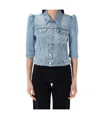 Coperni Tailored Jacket Puffed Sleeves In Blue