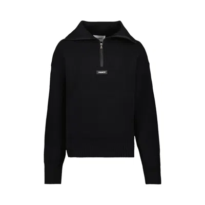 Pre-owned Coperni Half Zip Boxy Sweater 'black' | Women's Size S