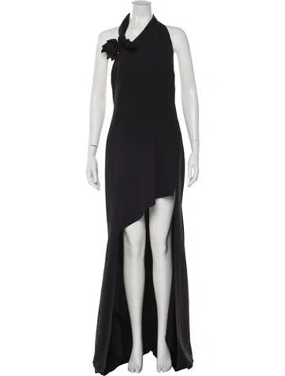 Pre-owned Coperni Halterneck Long Dress In Black