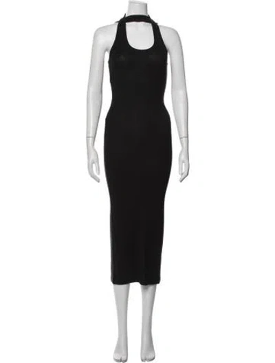 Pre-owned Coperni Halterneck Long Dress In Black