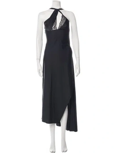 Pre-owned Coperni Halterneck Long Dress W/ Tags In Black