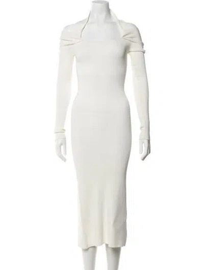 Pre-owned Coperni Halterneck Midi Length Dress In Neutrals