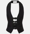 Coperni Women Multi Bukle Waistcoat Satin Vest In Black