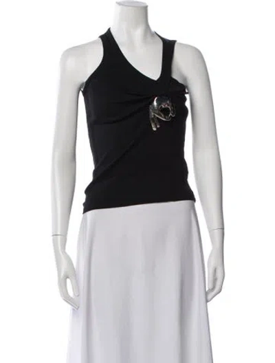 Pre-owned Coperni Halterneck Sleeveless Top In Black