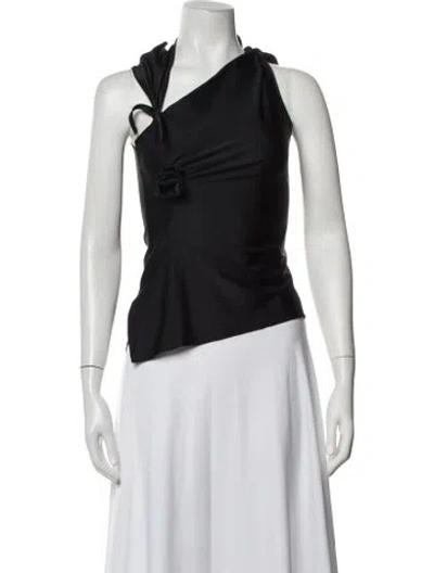 Pre-owned Coperni Halterneck Sleeveless Top In Black