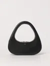 Coperni Curved Triangular Bag With Zip Handle In Black