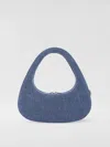Coperni Denim Baguette Swipe Bag Washed Blue In Blue