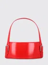 Coperni Cylindrical Structured Glossy Leather Shoulder Bag In Red