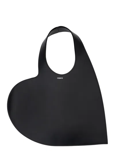 COPERNI COPERNI 'HEART' BLACK SHOULDER BAG IN LEATHER WOMAN
