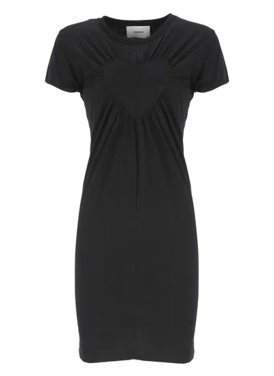Coperni Heart Dress In Black