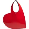 Coperni Mini Heart Leather Shoulder Bag In Red