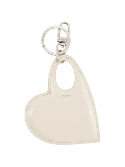 Coperni Heart Keychain In White