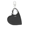 Coperni Heart-shaped Leather Keyring In Black