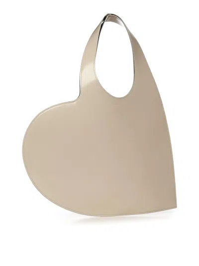 Coperni Heart Leather Bag In Sand