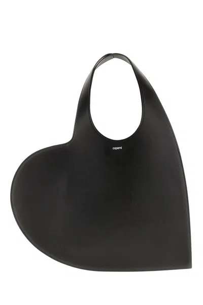 Coperni Heart Leather Handbag In Black