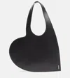 Coperni Heart-shape Leather Tote Bag In Black