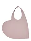 Coperni 'heart' Pink Shoulder Bag With Logo Print In Pink