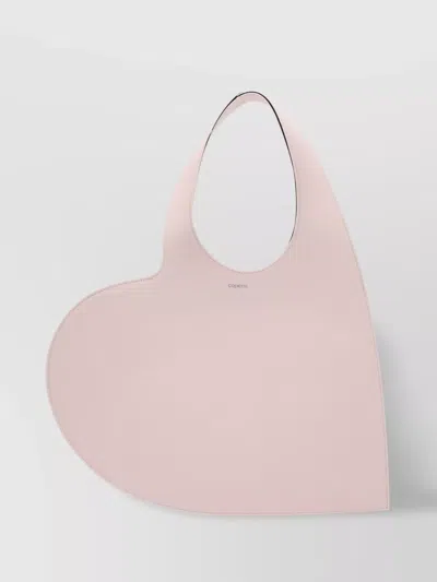 Coperni Heart Shape Leather Tote Bag In Pink