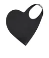 Coperni Heart-shaped Black Bag With Adjustable Shoulder Strap In Black