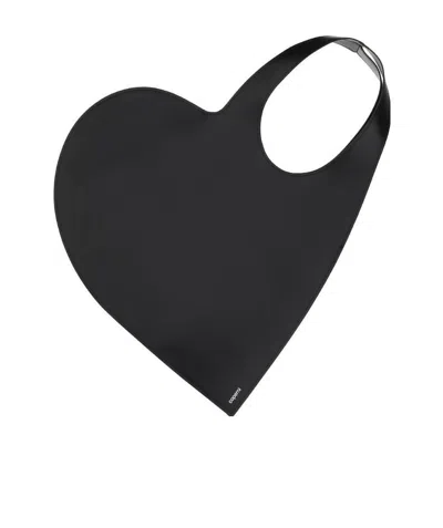 Coperni Heart Cut-out Tote Bag In Black