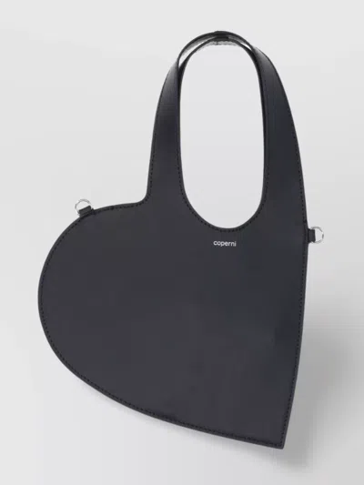 Coperni Heart Shape Top Handle Shoulder Bag In Black
