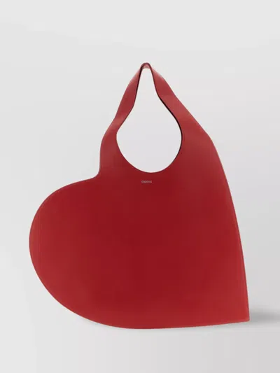 Coperni Heart Shape Top Handle Shoulder Bag In Red