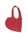 Coperni Heart-shaped Calf Leather Bag With Removable Strap In Red