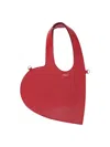 Coperni Heart-shaped Calf Leather Bag With Removable Strap In Red