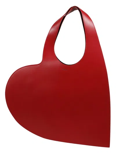 Coperni Heart-shaped Red Bag With Integrated Handle