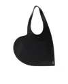 Coperni Heart-shape Leather Tote Bag In Black