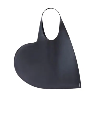 Coperni Heart-shaped Tote Bag In Black
