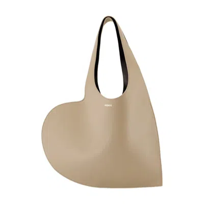 Coperni Heart Shopper Bag In Beige