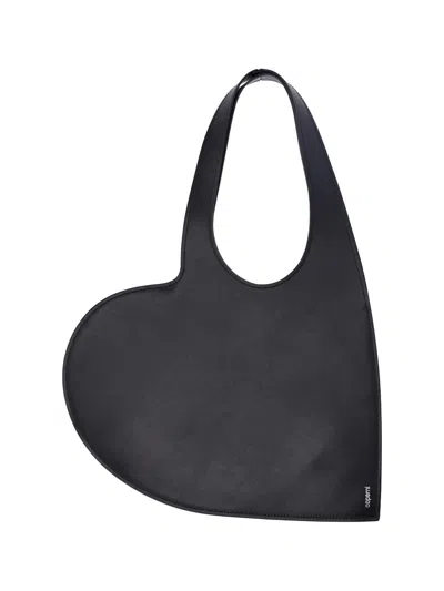 Coperni Heart Shoulder Bag In Black